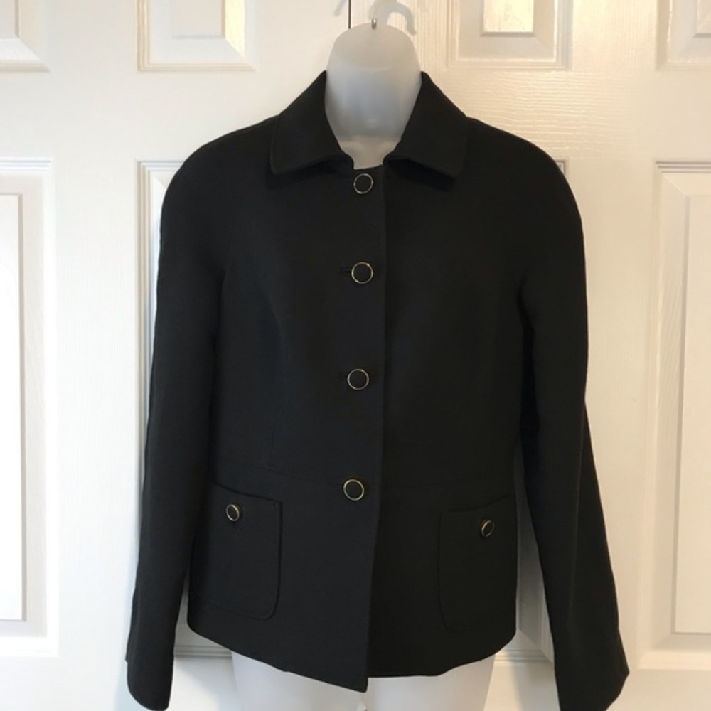 ⚠️SOLD⚠️ Talbots black wool blend blazer jacket - Picture 2 of 7